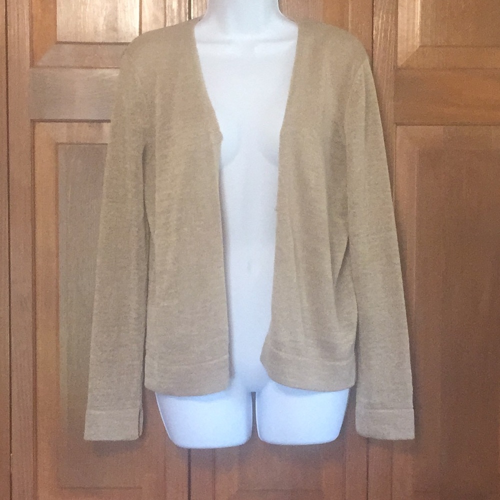 Josephine Chaus Gold Open Front Cardigan